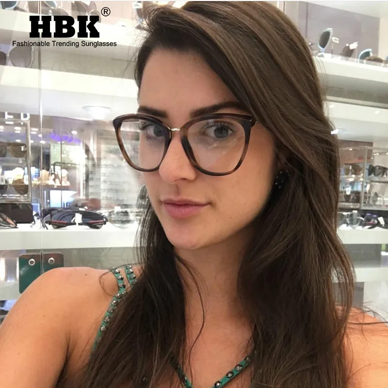 HBK женские модные прозрачные оправы для очков 2019 новые Брендовые очки кошачий