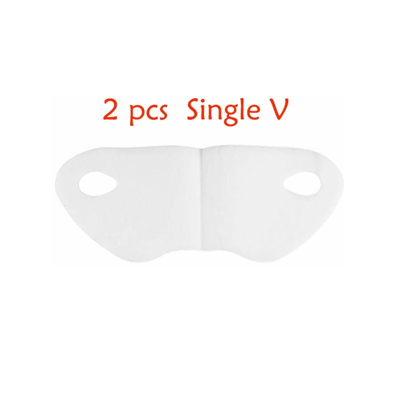 2 PCS single V 1/2/5/10 шт 4D двойной V уход за кожей лица Форма натяжения укрепляющая маска Бумага для похудения устраняет отеки, подтягивающий утягивающий тонкий массажер для лица инструмент - Цвет: 2 PCS single V