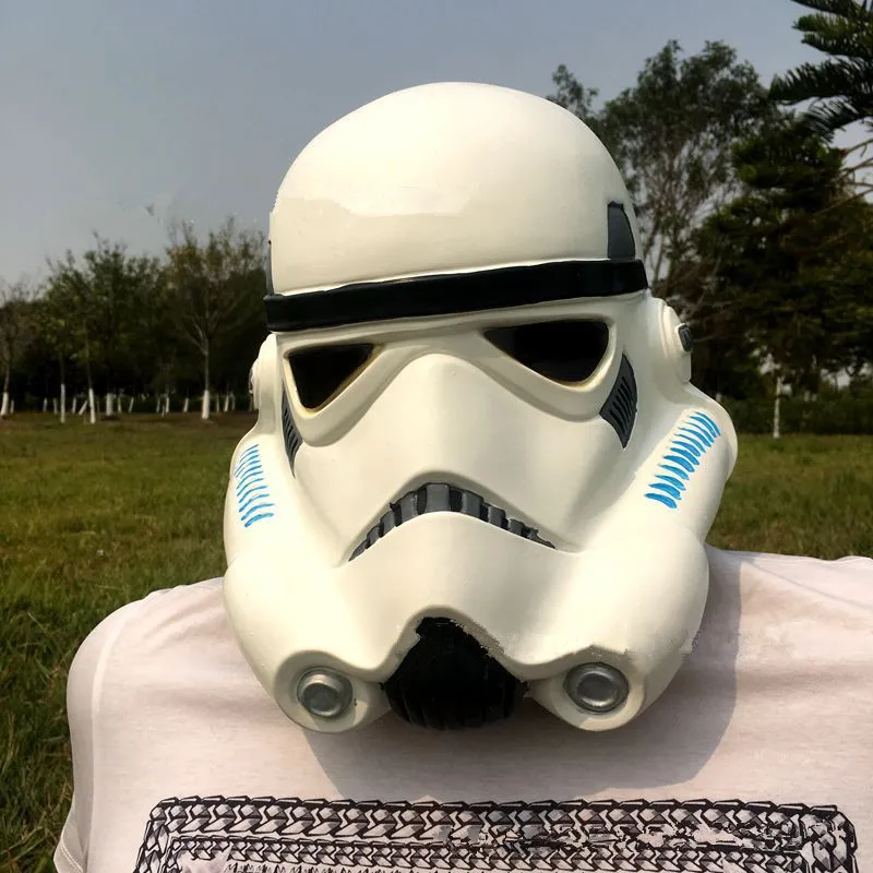 Mask Аниме фильм Звездные войны Штурмовик косплей реквизит маска для женщин и мужчин полный шлем воин белая латексная маска вечерние аксессуары Новинка - Цвет: Mask