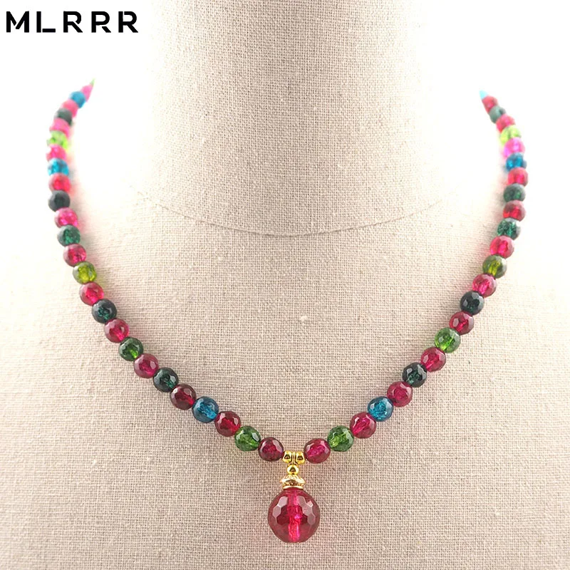 Винтажное классическое романтическое ожерелье из натурального камня MLRRR
