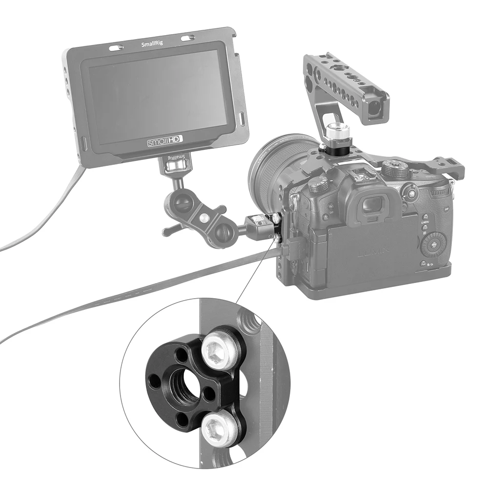SmallRig мини-пластина с Arri установочное отверстие для SmallRig камера монитор клетки пластины Arri Ballhead Magic Arm-2171