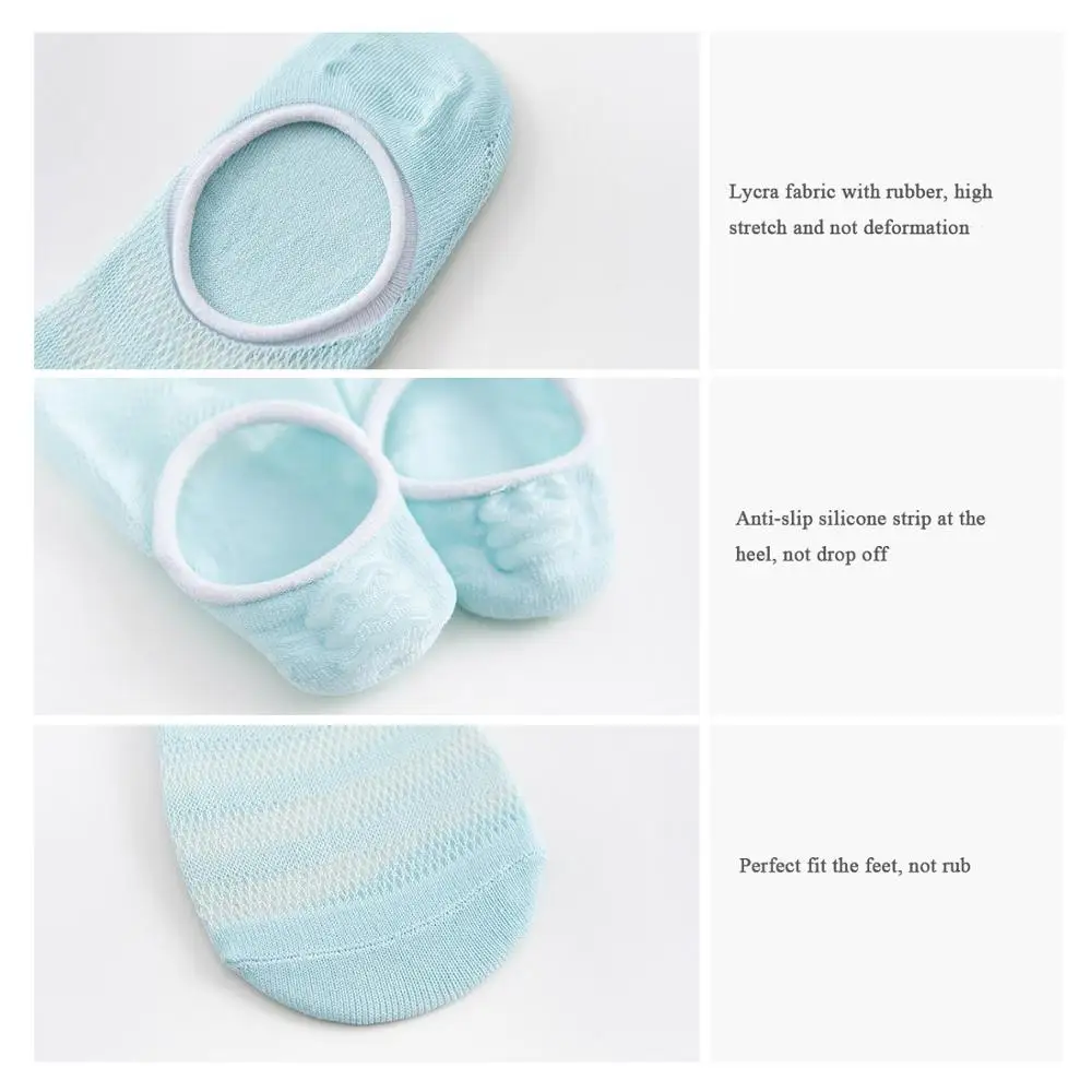 

Caramella 6Pairs/Lot Women's Socks Solid Mesh Invisible Ankle Socks Women Summer Breathable Thin Boat Socks 6 Colors Short Socks