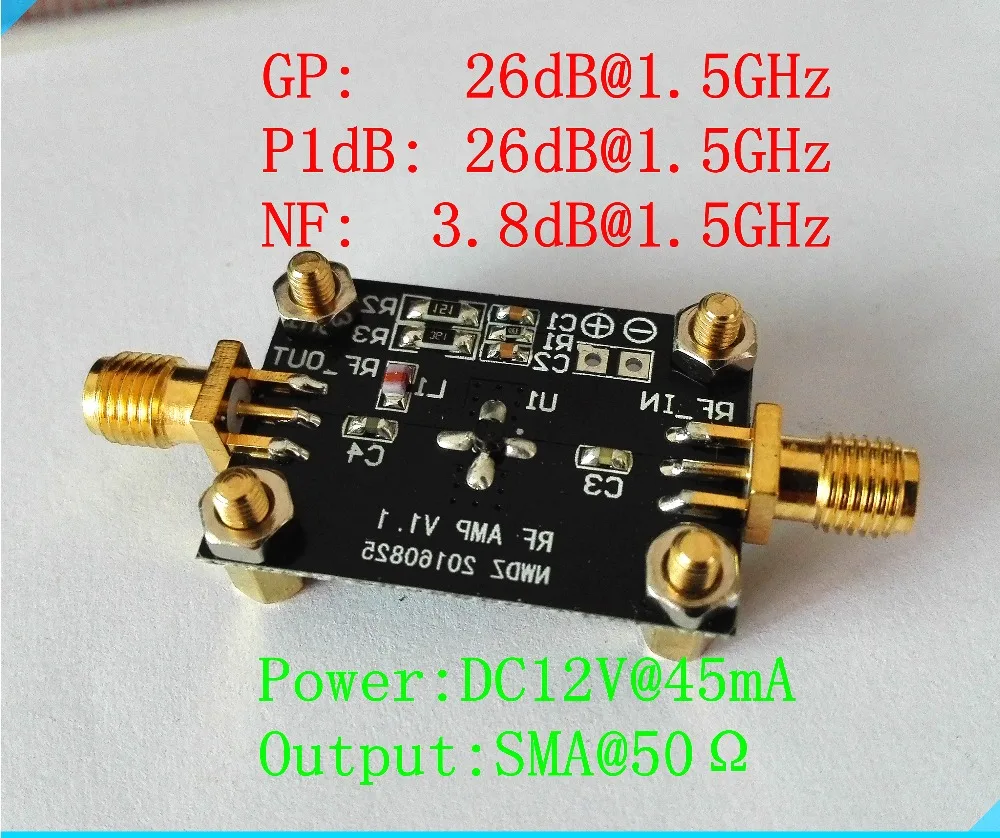 Новый 1 PC 10 K-2G широкополосное усиление RF как правило 26 дБ | Электроника
