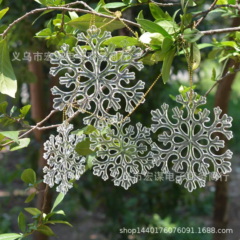 

Acrylic Diamond Gems Clear Snowflakes - 2018 Christmas Tree Haning Ornaments