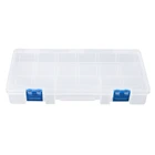Портативный прозрачный пластиковый ящик для хранения 15 компонентов