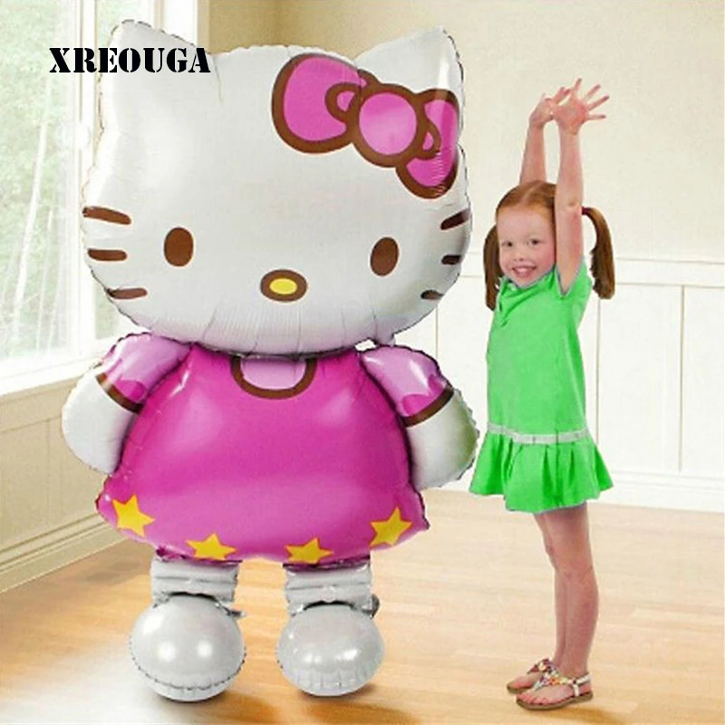 Xreouga 114*70 см большой мультфильм KT Cat фольгированные шары air надувные игрушки для