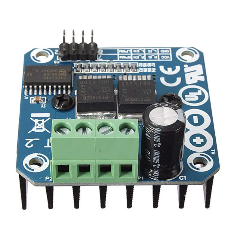 Полупроводниковый BTS7960B DC 43A 5 в двойной h-мост модуль драйвера двигателя для arduino