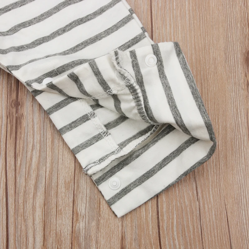 

2018 Newly Arrived Baby Clothes Newborn Boy Girls Long Sleeve Striped Hooded Baby Rompers Jumpsuit Baby Clothing