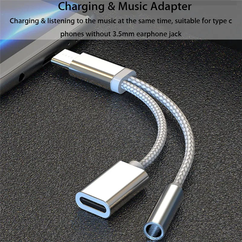 Кабель с разъемом USB типа C адаптер зарядное устройство кабель для зарядки до 3 5 мм