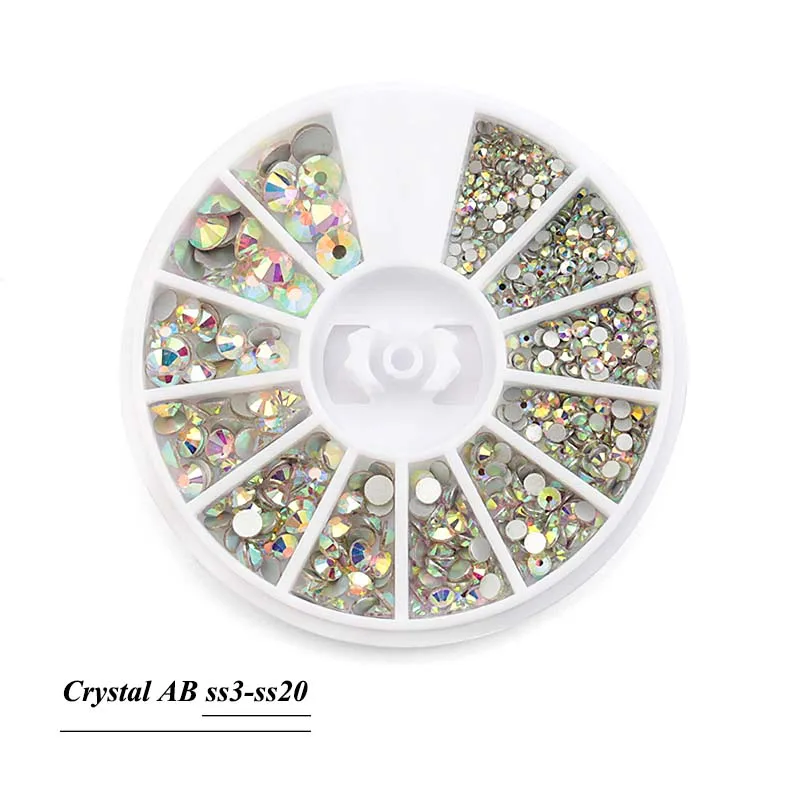 680Pcs- box Новинка разные размеры: SS4 SS6 SS12 SS16 SS20 красочные 1440 шт. 3D не исправленный для искусства ногтя Flatback Стразы для украшения для одежды - Цвет: 680Pcs- box