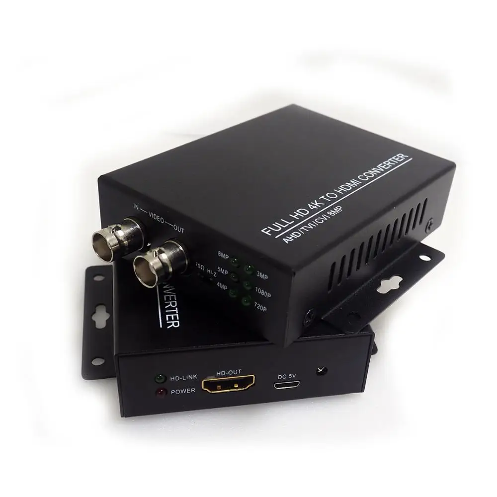 Преобразователь с автоматическим распознаванием HDC ADH FULL HD 4K 8MP CVI/TVI/AHD + CVBS в HDMI