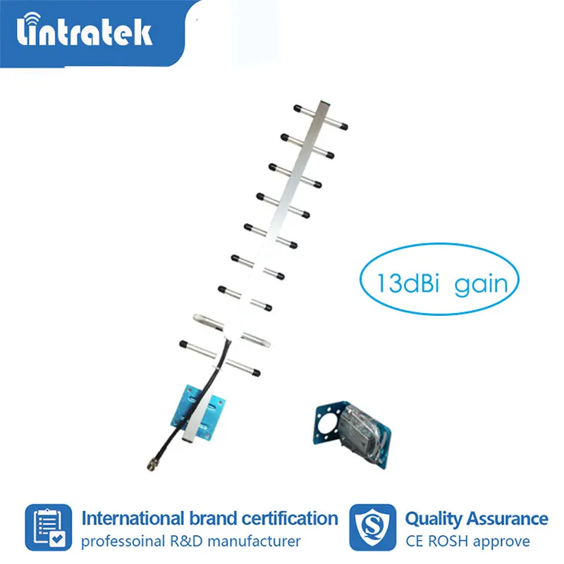 Lintratek 13 дБ усиление 9 единиц Yagi антенна DCS GSM 2G 3G 4G наружная для сотового телефона