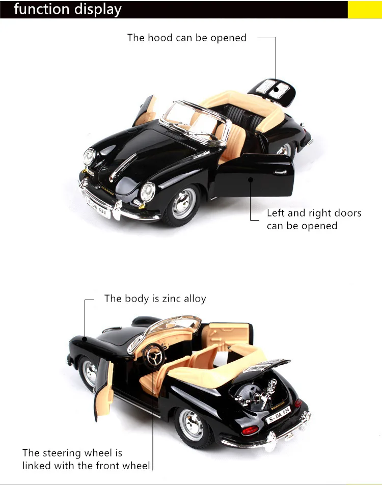 Bburago 1:24 Porsche 1961 модель автомобиля из сплава модель ремесла Коллекция игрушек инструменты подарок