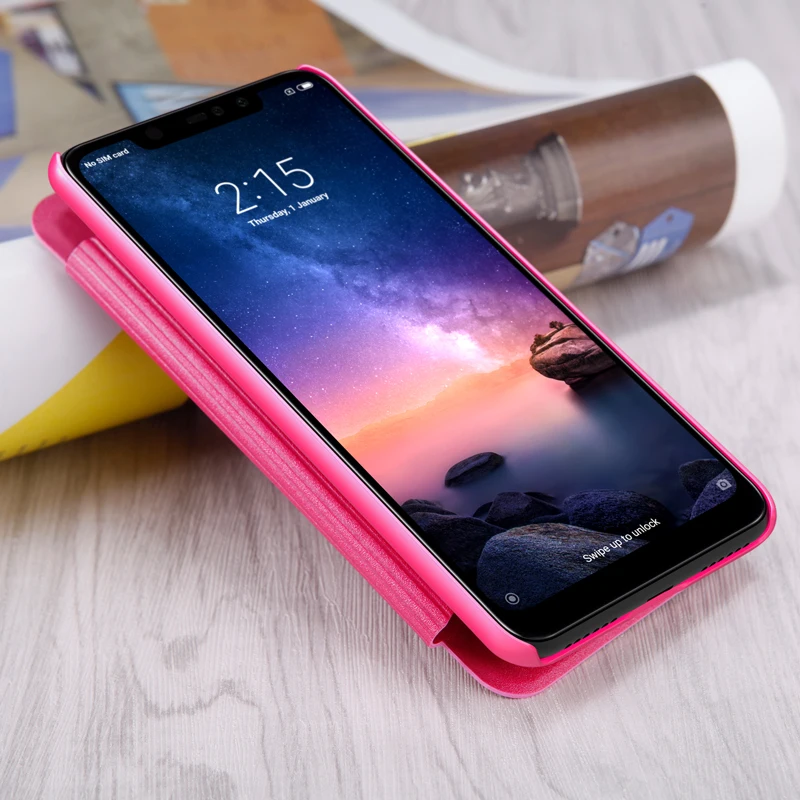 Чехол для redmi note 6 pro чехол NILLKIN xiaomi 26 дюймов блестящий флип умный сна|Чехлы-книжки| |