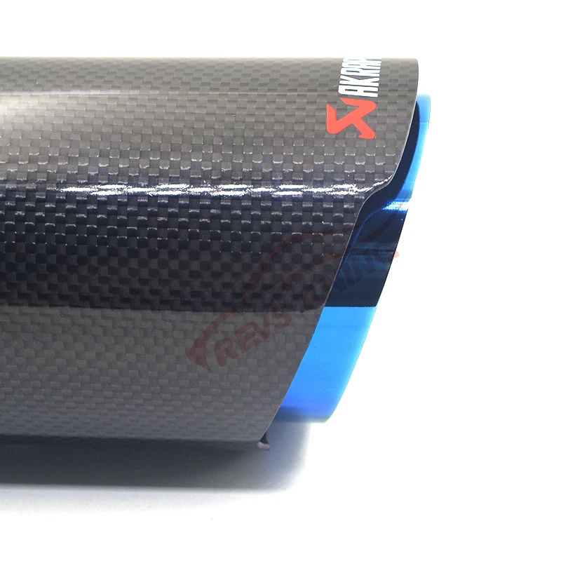 Универсальный синий конец Akrapovic автомобиль из нержавеющей стали Глянцевая