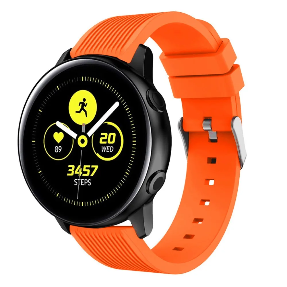 for Samsung Galaxy Watch Active Band Silicone Wristband for Galaxy Watch 46mm Bands Bracelet Watch Strap 20mm Watch Band