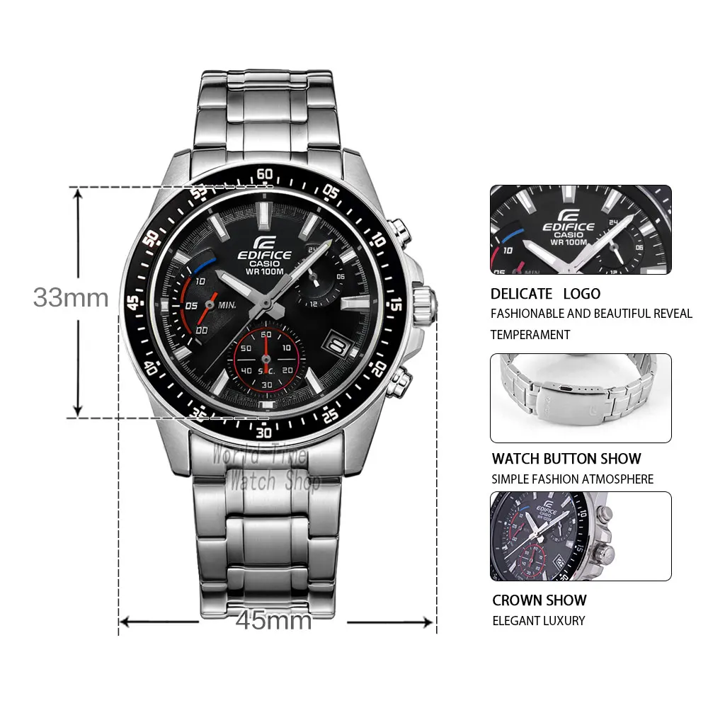 Часы Casio Edifice часы мужские Взрыв лучший бренд класса люкс комплект кварц 100м Водонепроницаемый Световой Хронограф мужские часы Спортивные военные часы дайвинг наручные часы relogio masculino reloj hombre erkek