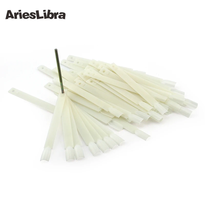 AriesLibra натуральные и прозрачные пластиковые накладные ногти для дизайна ногтей 50