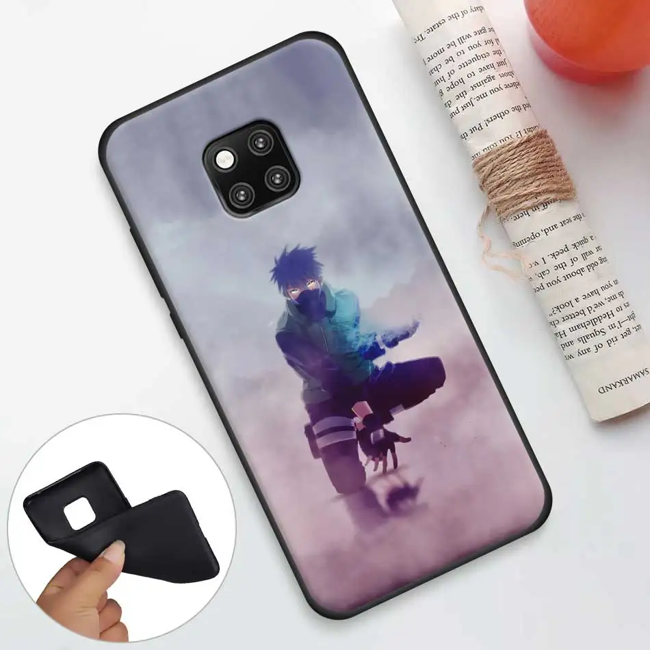 Наруто Какаши японского аниме для huawei mate 20 Pro 10 20 Lite P20 P30 Pro Honor 20 Lite 20 Pro Черный силиконовый чехол для телефона