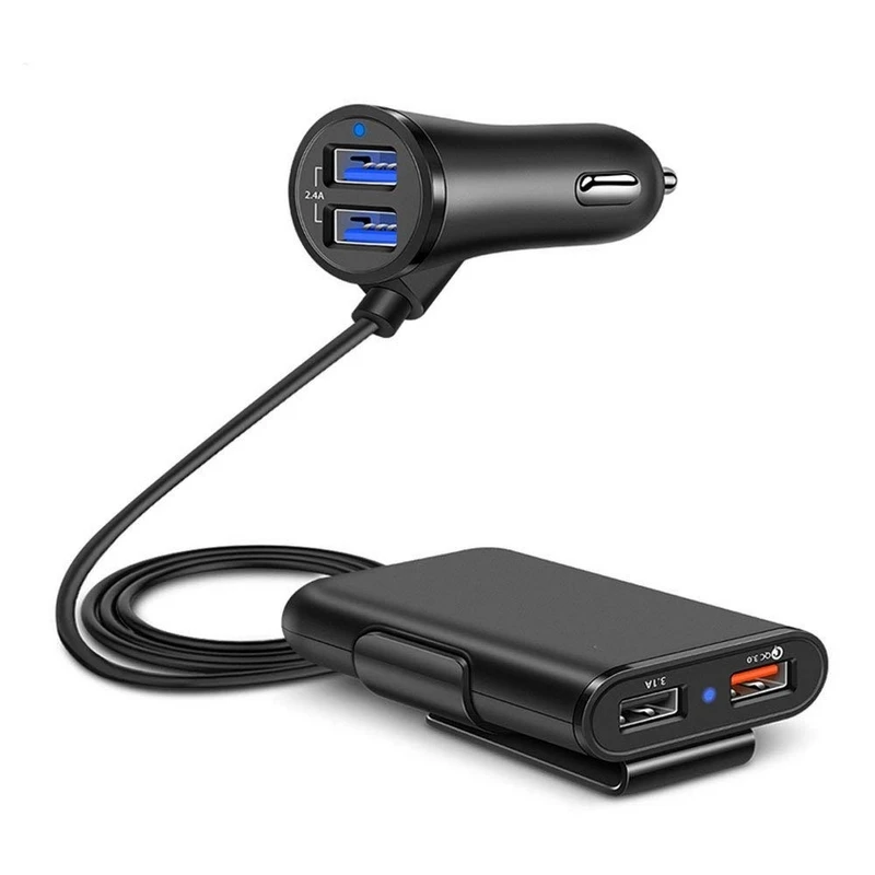 Автомобильный прикуриватель с 4 портами USB быстрая зарядка 3 0 В постоянного тока 12