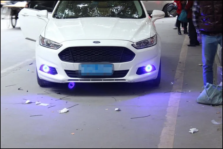 Автомобиль-Стайлинг для Ford Fusion/Mondeo MK V COB ангельские глазки DRL Противотуманные фары Дневные ходовые огни H11 55 Вт галогенные наборы ламп