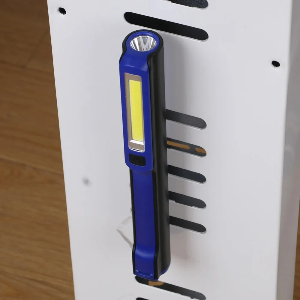 USB зарядка светодиодный фонарик COB + XPE перезаряжаемая магнитная ручка зажим