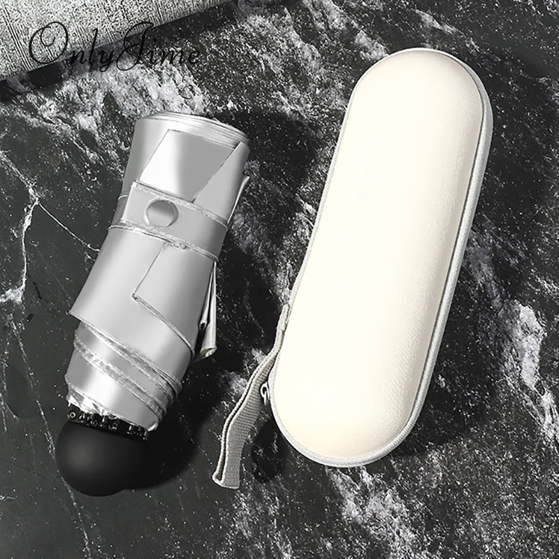 Только Jime леди Титан серебро Сверхлегкий Солнцезащитный УФ козырек зонтик пять