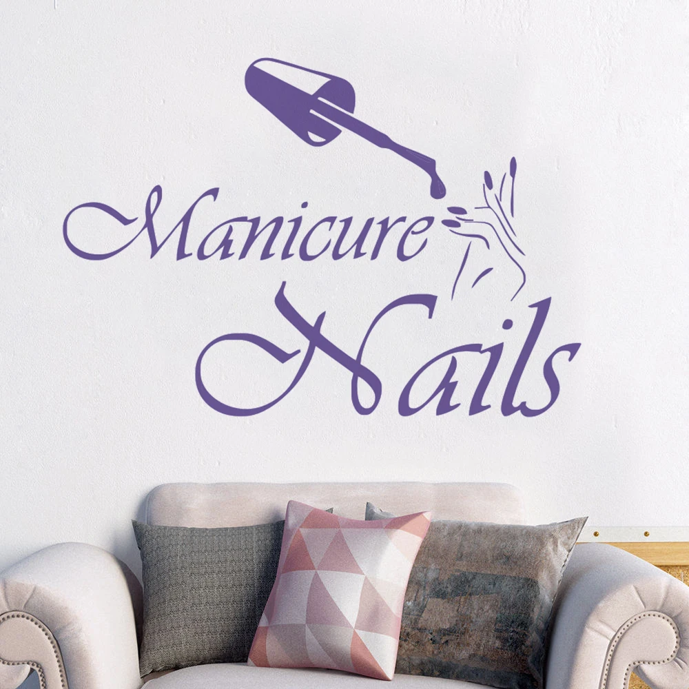 Настенная Наклейка на оконное стекло ногтей Ploish настенная маникюр Дизайн
