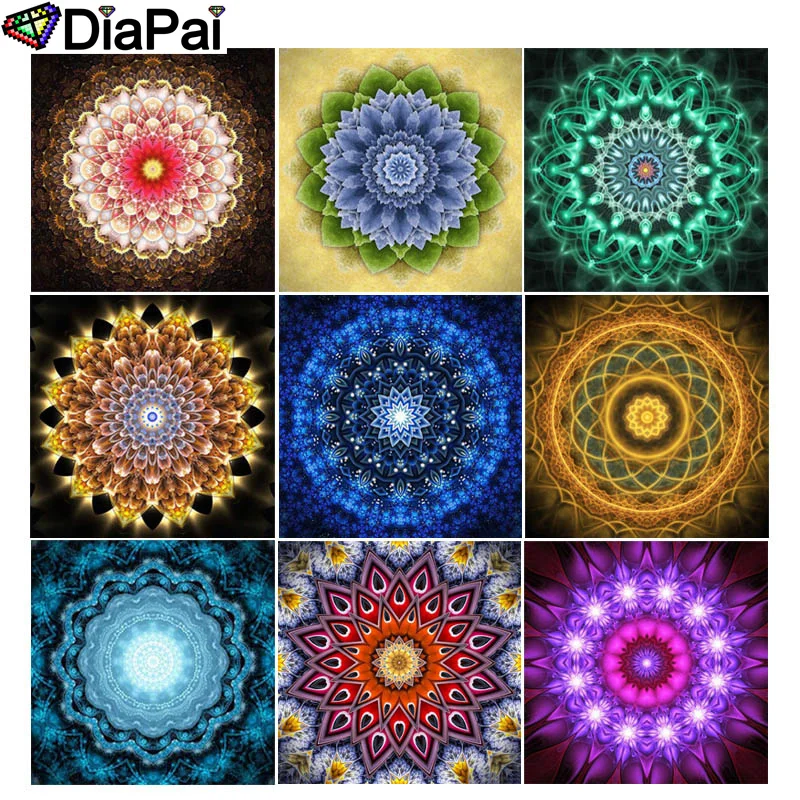 

DIAPAI Full Square/Round Drill 5D DIY Diamond Painting "Religious Mandala" 3D Embroidery Cross Stitch 5D Decor Gift