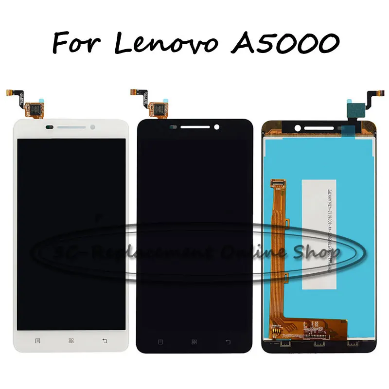 Черный/белый ЖК дисплей + TP Для Lenovo A5000 5 0 дюймов с сенсорным экраном дигитайзер