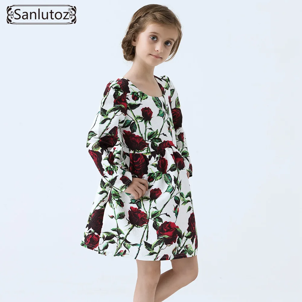 Girls Dress Winter Clothing Flower Kids Clothes Brand Children for Princess Holiday Party Wedding Baby Toddler | Детская одежда и
