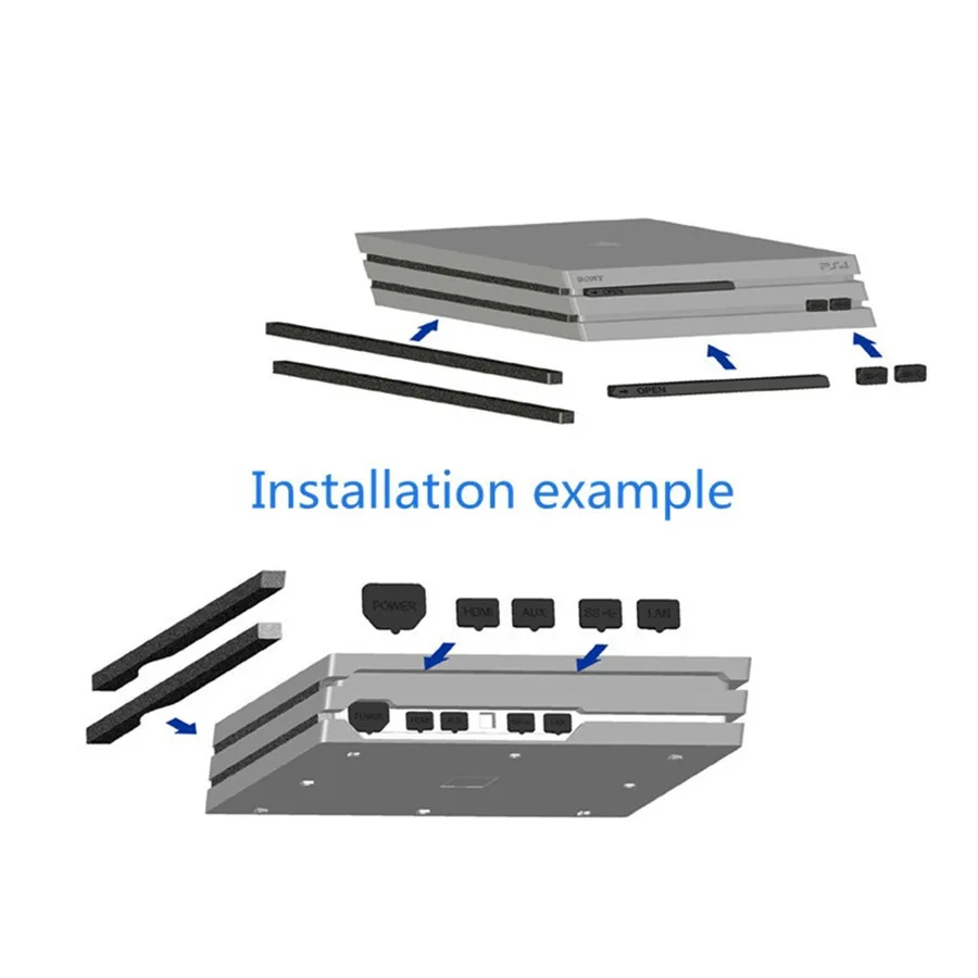 Пылезащитный чехол для PS4 Pro наборы 2 в 1 пылезащитный сетчатый с пробкой Джека