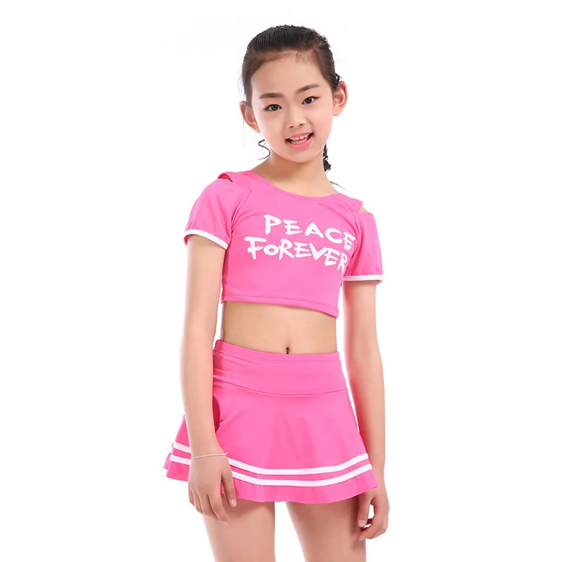 Детский купальный костюм для девочек из двух предметов пляжный костюм-бикини с