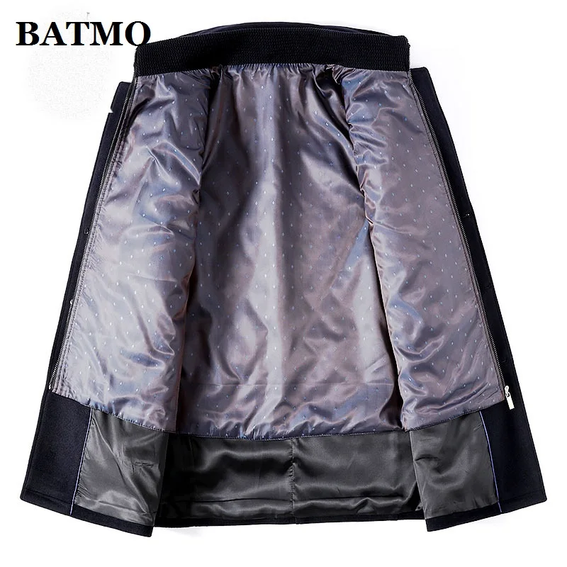 BATMO Новое поступление Зима Высокое качество шерсть утолщенный Тренч мужской, мужской зимний теплый вкладыш съемные парки, большие размеры