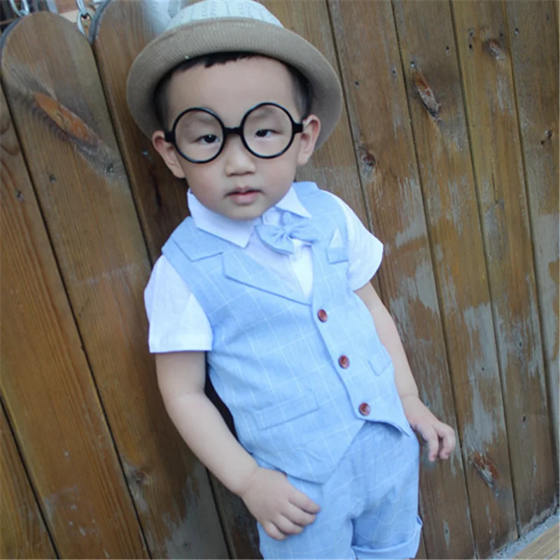 Комплект одежды для маленьких мальчиков новинка 2019 летняя детская официальная