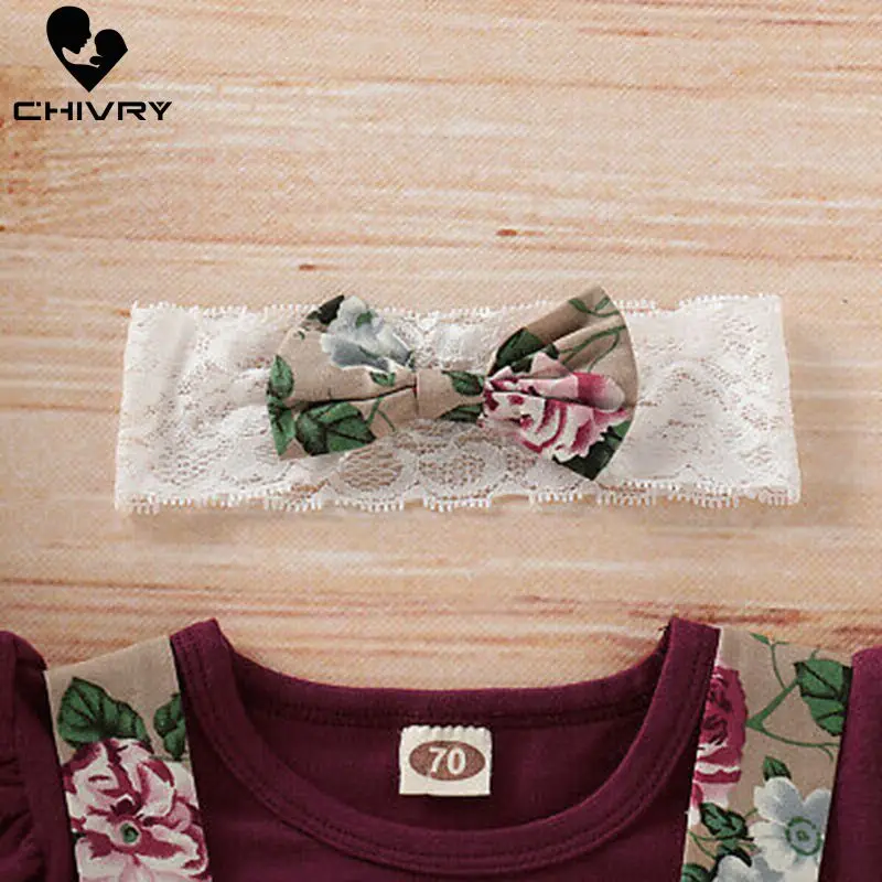 3 шт. детский цветочный комбинезон с юбкой и повязкой на голову | Мать ребенок