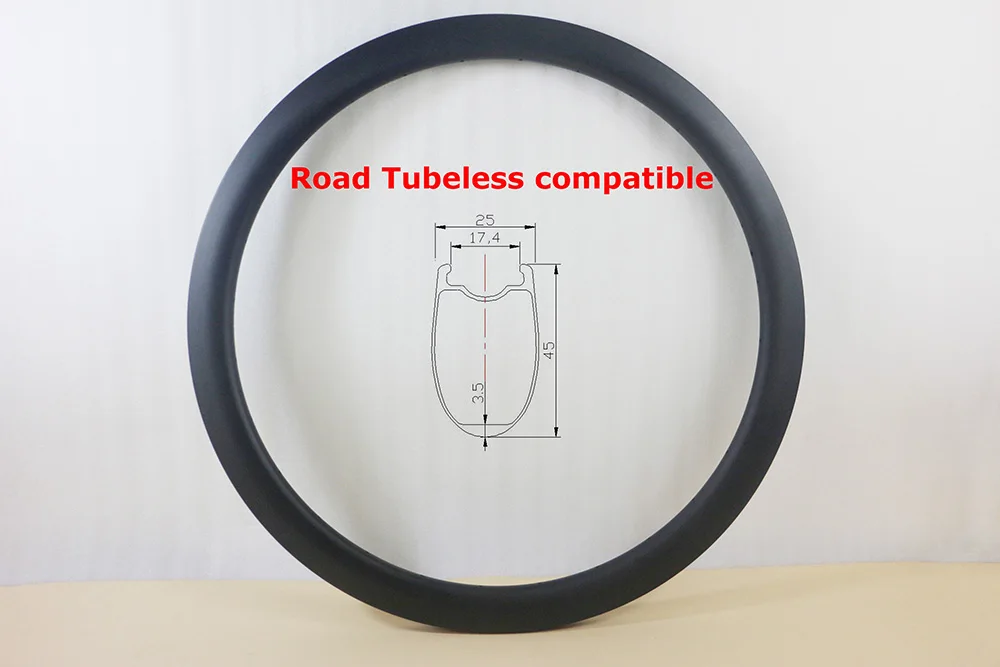 45 мм клинчер бескамерный u образный дорожный дисковый тормоз углеродный обод 700c 25