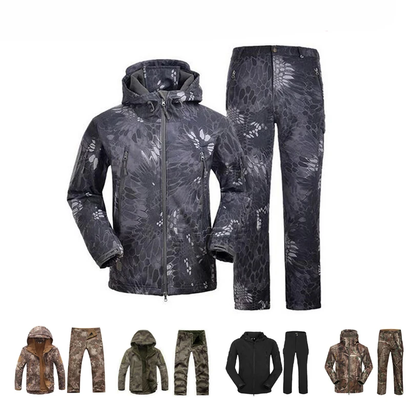 Тактический Костюм TAD Sharkskin с мягкой оболочкой уличная Мужская охотничья куртка