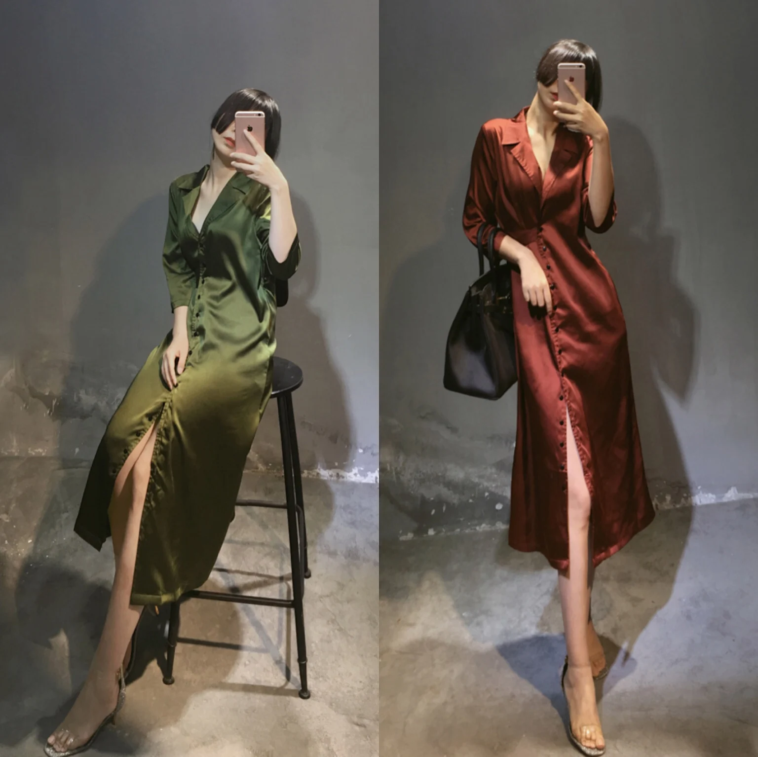 

Summer new large size women's loose thin French retro dress