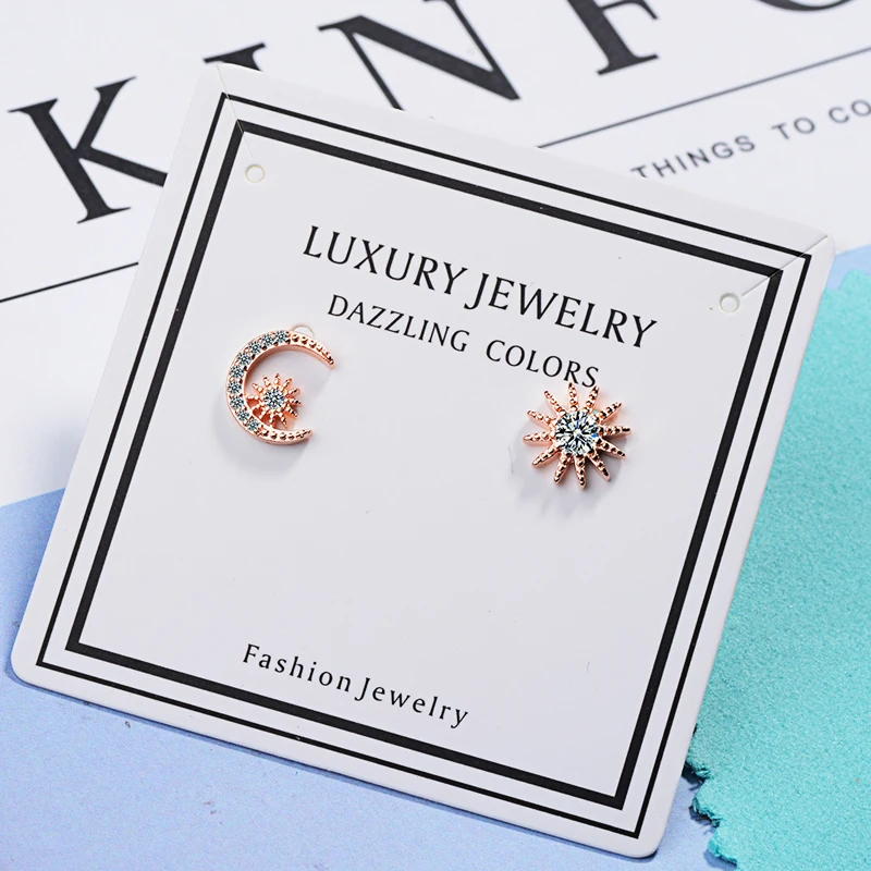 KOFSAC новые модные серьги-гвоздики из серебра 925 пробы для женщин с блестящими