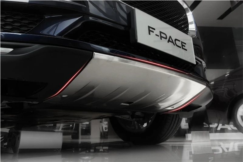 Для Jaguar F PACE 2016 2017 2018 Передний + задний бампер диффузор из нержавеющей стали
