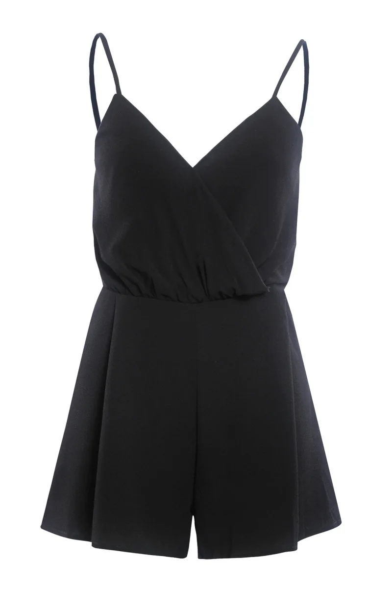 Пикантные Глубокий V Цветочные Однотонная одежда Для женщин комбинезон слинг с