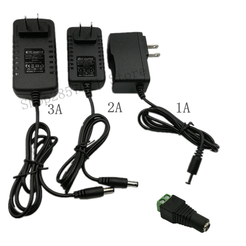 Адаптер DC12V US/EU AC100 240V Трансформаторы освещения 1A/2A/3A источник питания для