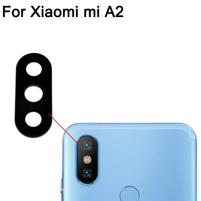 Новинка для xiaomi mi A2 A 2 задняя камера стеклянная крышка объектива запасные части с наклейкой клей для xiaomi mi A2