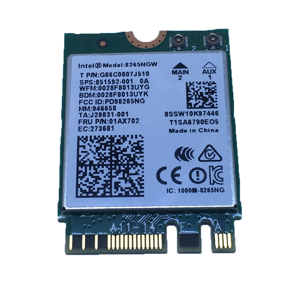 

Jetson Nano gewijd draadloze netwerkkaart Intel AC8265 M.2 interface ondersteunt dual-mode Bluetooth WiFi