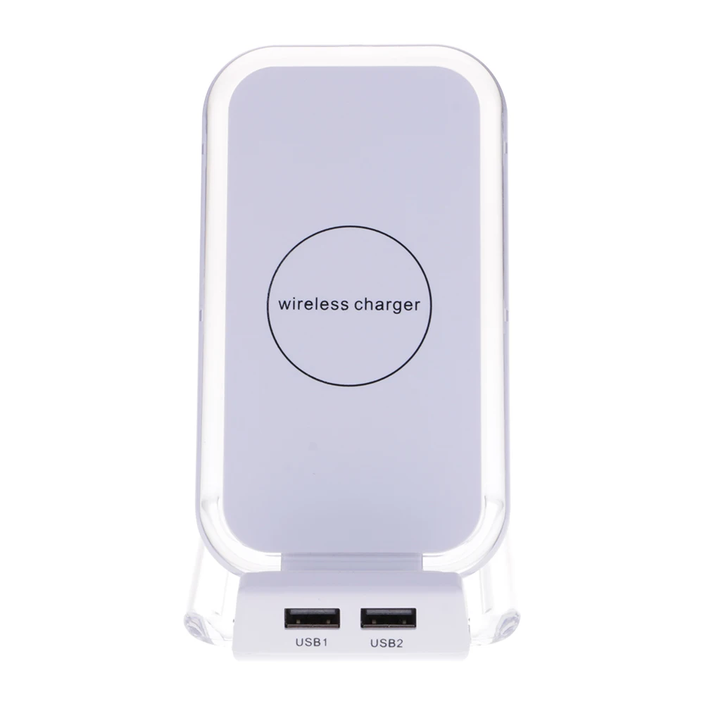 2 цвета Qi двойной USB выход Беспроводная Быстрая зарядка зарядное устройство