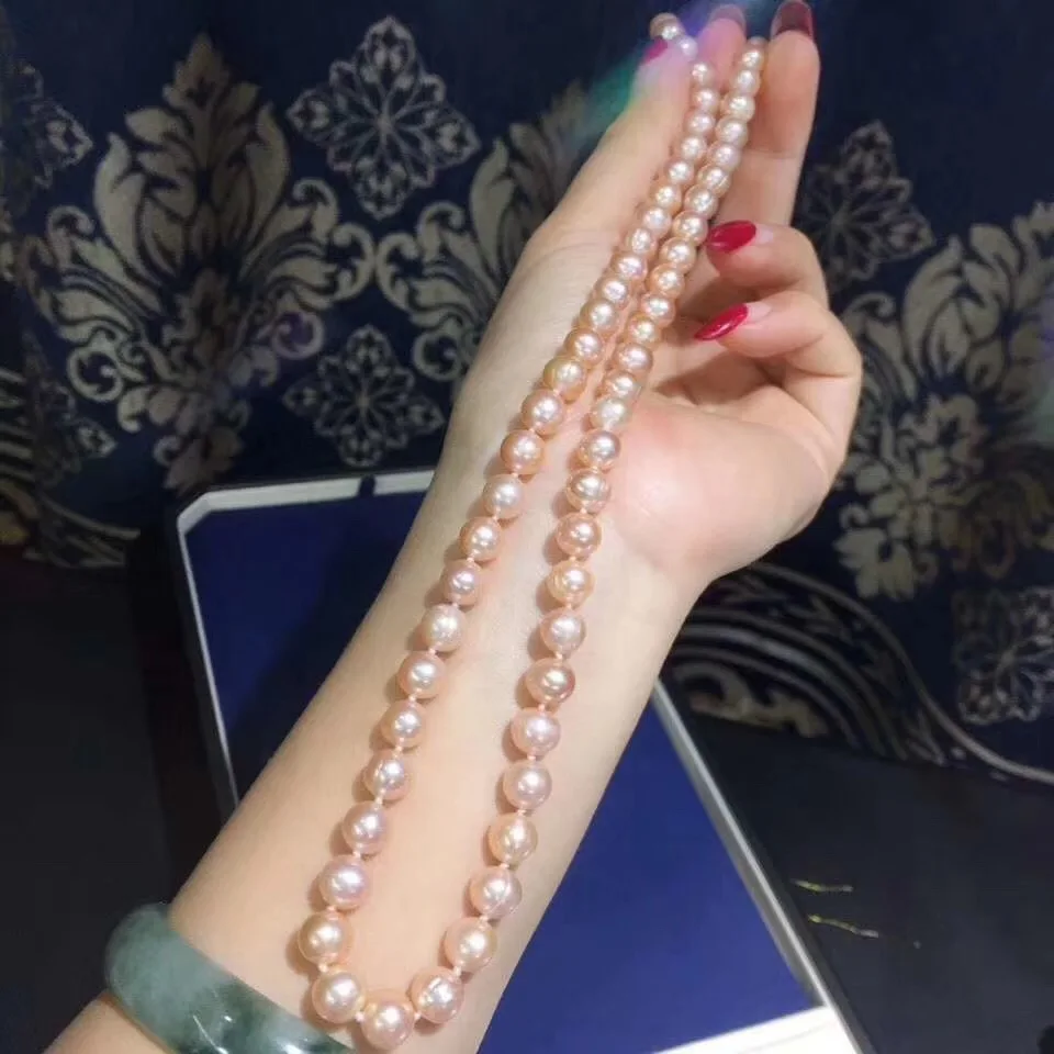 Набор из натурального жемчуга! Браслет-ожерелье перламутровый суперъяркий