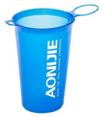 blue cup 200ml 170 мл 200 мл 250 мл 500mml 350 мл 600 мл AONIJIE рюкзак беговой спортивный велосипед мягкая бутылка для воды складной ТПУ Мягкий фляга сумка для воды - Цвет: blue cup 200ml