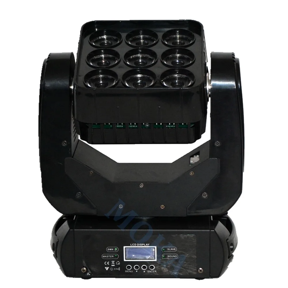 2 шт. 9x10 Вт Светодиодная матричная лампа Led Moving Head Wash Light RGB DJ оборудование для