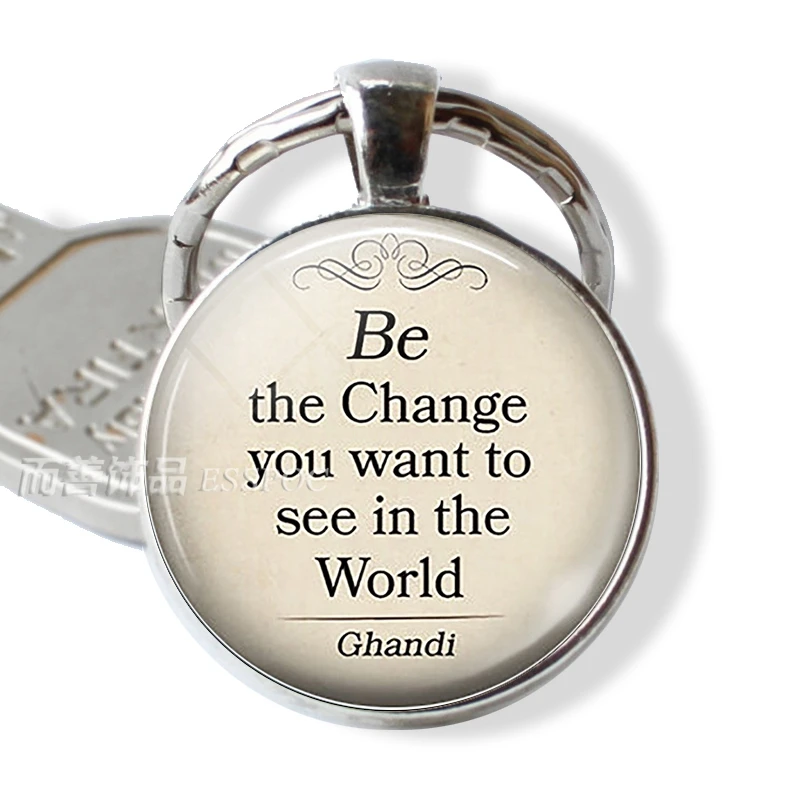Be Yourself вдохновляющая цепь Oscar Wilde брелок подвески ювелирный стеклянный купольный